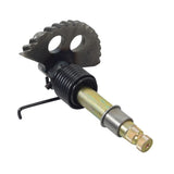 Kick Starter Spindle for 125cc GY6 QMI152 and 150cc GY6 QMJ152 Engines shown as a close-up of a metal gear with an attached metal handle and rod.