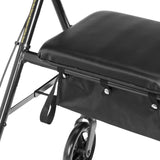 Rollator Rolling Walker with 6" Wheels, Fold Up Removable Back Support and Padded Seat