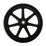 8 Front Caster Wheel for the Drive Travelite Transport Chair, featuring a black wheel with a metal center, ideal for replacing transport chair caster wheels.