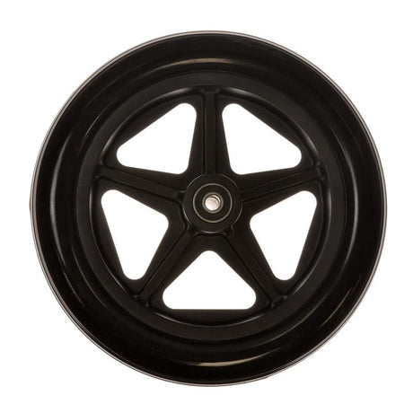 8 Front Caster Wheel for the Drive Viper Plus GT Wheelchair, featuring a black rim with metal spokes and designed as an OEM replacement for various Drive wheelchairs and transport chairs.