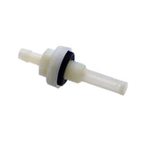 Fuel Tank Line Screen Assembly for the Motovox MBX20 Mini Bike, featuring a white plastic tube with a black rubber plug, designed for installation at the bottom of the fuel tank.