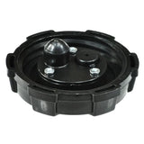 Fuel Tank Cap (Gas Cap) for 90cc Baja Wilderness 90 ATVs, featuring a round design with visible screws, compatible with various Baja models and other Chinese-made ATVs and small 4-stroke engines.