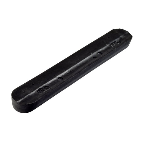 14 Full Length Black Urethane Armrest for Wheelchairs, featuring a black rectangular design with multiple holes for adjustable installation, offering full arm support and compatibility with various hole spacings.