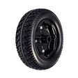 Solid black rear wheel assembly for Golden Technologies Companion II (GC340, GC440) mobility scooters, featuring a flat-free tire and black rim, designed for a 3/4 axle.