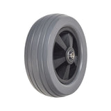 Caster Wheel for the Golden Compass (GP600, GP620, and GP605) featuring a metal center and black plastic rim, designed for power chairs, with pre-installed 608RS bearings.