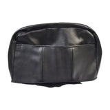18x16 Black Vinyl Seat Back Cover for Golden Technologies Buzzaround and LiteRider Scooters, featuring a sleek design with multiple pockets, perfect for replacing worn or damaged scooter seat backs.