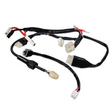 Wire Harness without Circuit Breaker for the Golden Technologies Companion I and II scooters, showing bundled black and red wires with various connectors in a close-up view.