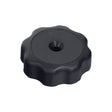 Armrest Height Adjustment Knob for Golden Companion I (GC240) & Companion II (GC340/GC440) Scooters, a black circular plastic knob with a central hole for adjusting armrest height.
