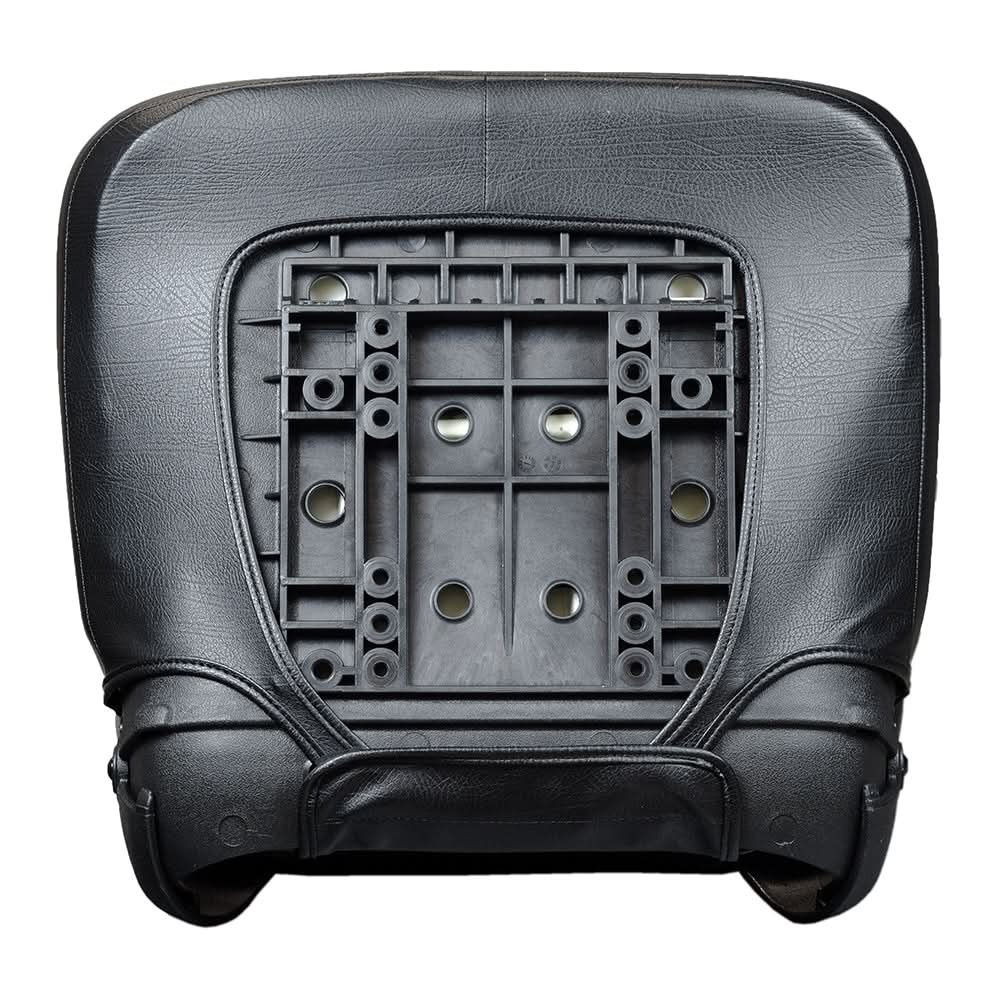 20x18 Black Stadium Seat for the Golden Companion I & II, Buzzaround Lite & XL, LiteRider scooters, featuring black vinyl upholstery with ventilation holes, designed for enhanced comfort and easy maintenance.