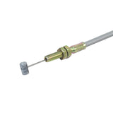 Close-up of a throttle cable for Polaris Indy Storm, Ultra, and XCR Snowmobiles (1996-1998) showing a metal bolt, screw, and wiring components.