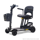 Golden Buzzaround CarryOn GB120B scooter shown with the White shroud kit (MBA-0035), digital color rendering