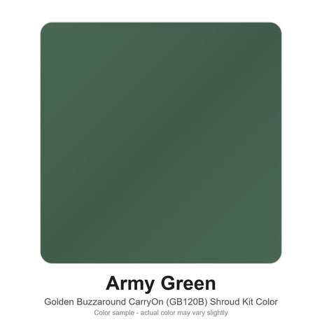 Army Green color sample for the Golden Buzzaround CarryOn GB120B shroud kit (MBA-0036)