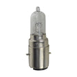12 Volt 35 Watt (12V35/35W) BA20D Headlight Bulb, showing a close-up of the bulb's dual filaments and metal base, designed for street scooters and select ATV models.