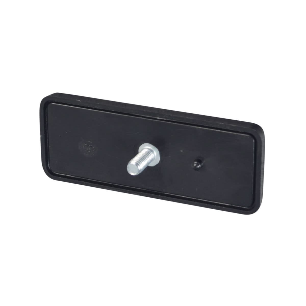 Red Reflector for the Massimo MM-MB100 Mini Bike, featuring a black rectangular base with a visible bolt for secure attachment, suitable for ATVs, scooters, go-karts, and dune buggies.