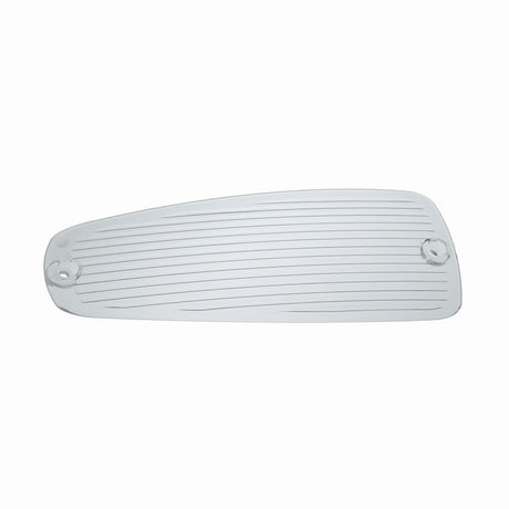 Upper Headlight Lens for Pride Legend XL (SC3450) & Hurricane (PMV5001) mobility scooters, featuring a close-up view of the clear, slightly curved 8 x 3 replacement lens.