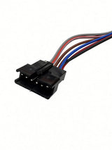 Black multi-pin connector with colored wires on the Hiboy DK1 control module harness