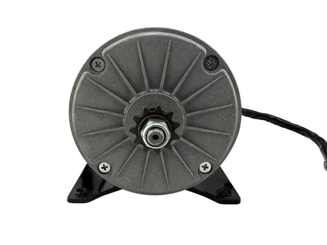 Front view of Hiboy DK1 motor showing the 11-tooth drive sprocket and mounting bracket