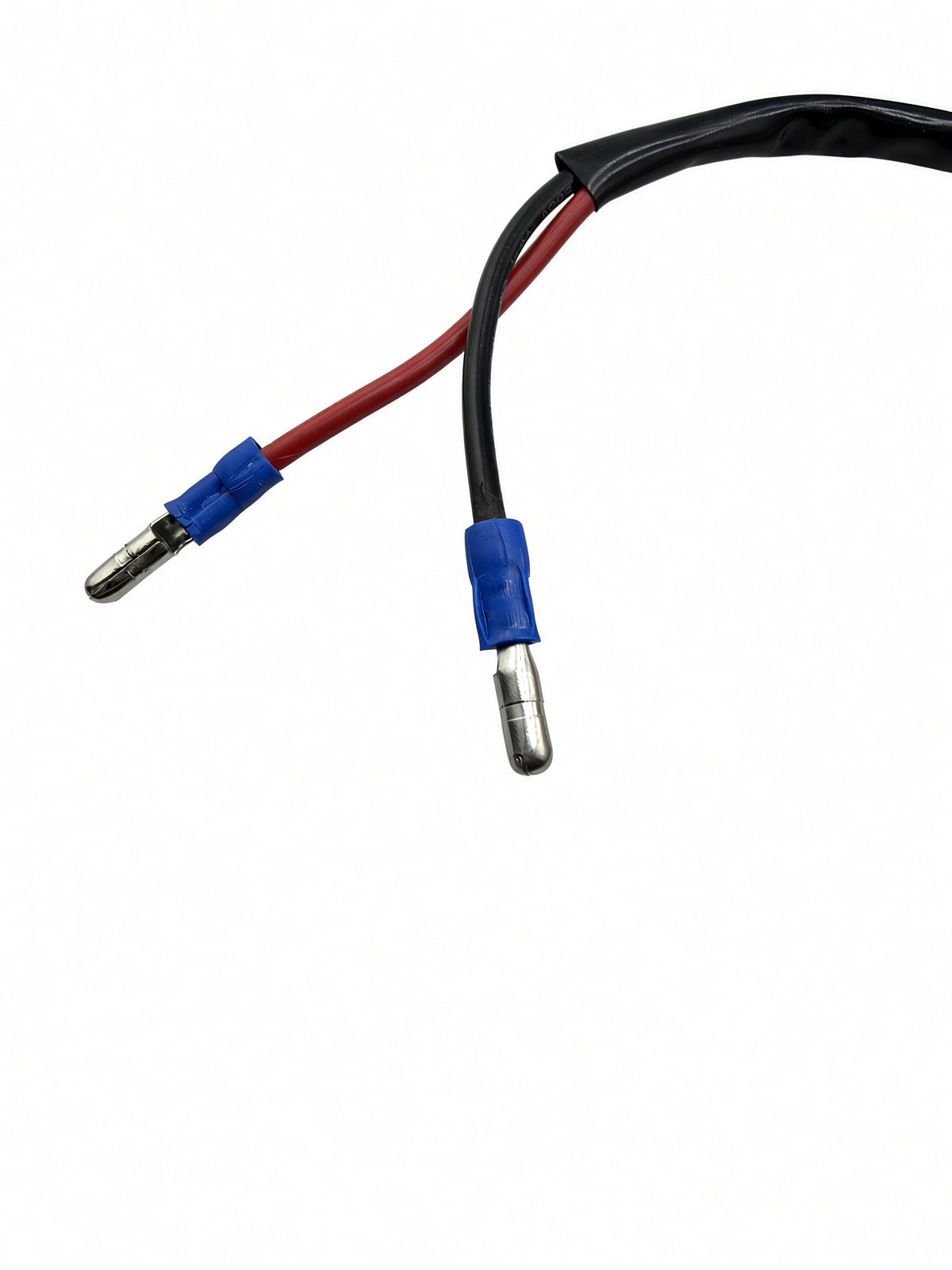 Red and black motor power leads with blue insulated bullet connectors for Hiboy DK1 motor