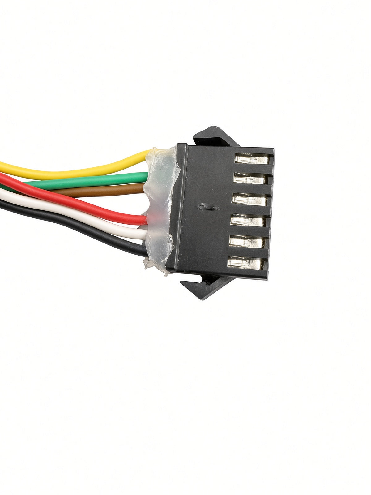 6-pin connector wiring for Hiboy DK1 throttle: yellow, green, brown, red, white and black wires