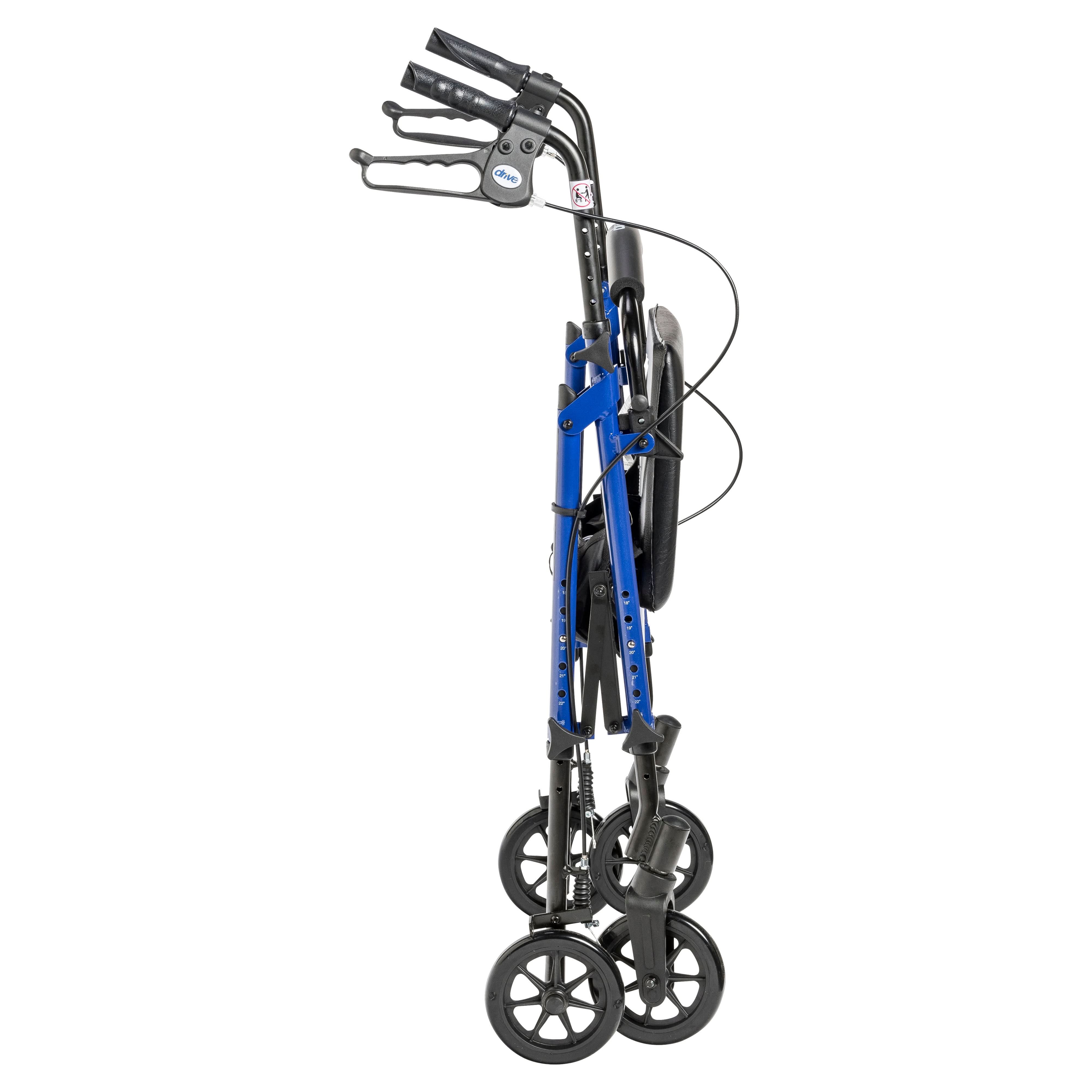 Adjustable Height Rollator Rolling Walker with 6" Wheels