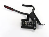 Deluxe Hoverboard Go-Kart Attachment Kit with Large Front Wheel & Suspension (Blemished) featuring a black metal frame, handlebar levers, and visible spring mechanism.
