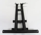 Deluxe Hoverboard Go-Kart Attachment Kit with Large Front Wheel & Suspension (Blemished), featuring a black metal frame with screws and holes, and a go-kart seat.