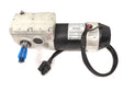 Left Drive Motor for Jazzy Elite 14 & Elite HD (Blemished) - Close-up of the motor assembly with visible minor cosmetic scrapes, including the motor brake and factory label.