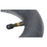 Close-up of a 200x50 (8x2) inner tube with a 45/45 degree angled valve stem for the Razor E Prime Air Scooter, highlighting the angled valve and tire texture.