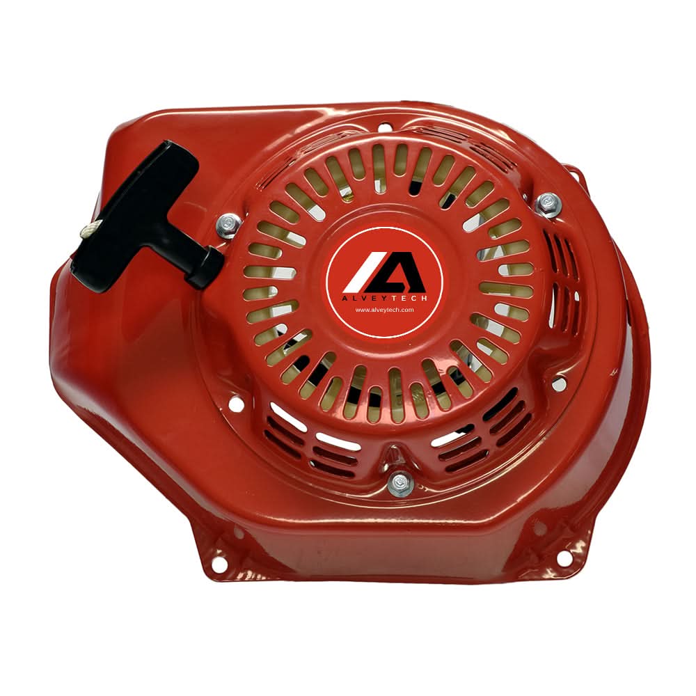 196cc 6.5 HP JF200 Recoil Pull Start with Shroud for Baja Mini Bike MB165 (Baja Heat, Mini Baja, Baja Warrior) shown with a black handle and Baja Motorsports logo.