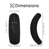 Plastic Front Fender for the Baja MB165 & MB200 Mini Bike, shown in a black finish, featuring precise measurements and a smooth, seamless design suitable for various Baja mini bike models.