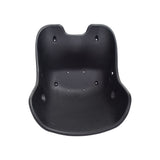 Black plastic bucket seat with holes and slots for a safety belt, designed for the Monster Moto / Mega Moto MM-K80 80cc Go-Kart, ensuring secure and stable rides.