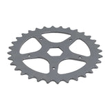 Close-up of the 1/2 Single Chain Sprocket, showcasing its hexagon-shaped center and metal gear teeth, suitable for bikes and scooters.