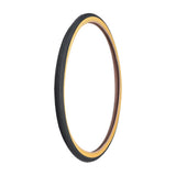 24x1-3/8 Black/Gum Road Bicycle Tire by Sunlite, showcasing a durable, round design with a yellow sidewall. Ideal for replacing old tires on 24x1-3/8 rims.