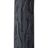 Close-up of the 24x3 Black Cruiser Flame Bicycle Tire with K1008A Tread, showcasing its beveled diamond-shaped pattern for enhanced traction.