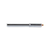 Steel Frame Hand Pump, a silver pen-like design with a red cap, ideal for bike or scooter maintenance, displayed against a plain background.