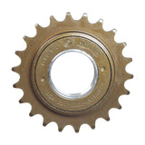 Close-up of a 1/2 22 Tooth Single Speed Freewheel Sprocket, showcasing the gear's intricate teeth and circular metal design, highlighting its functionality for single-speed cycling.
