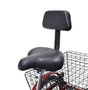 Deluxe Comfort Bike Saddle Seat with Backrest for the Schwinn Meridian Trike, featuring a sleek black design and supportive backrest. Ideal replacement for added comfort on cruiser, trike, or stationary bikes.