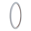 24x1-3/8 Wheelchair Bicycle Tire with gray tread, raised center, and lateral knobs.