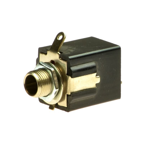 Electronic Key Switch for the Pride Rally (SC150) and Shuttle (SC100/SC140), featuring a black and gold electrical device with a visible metal nut, designed for specific serial-numbered mobility scooters.