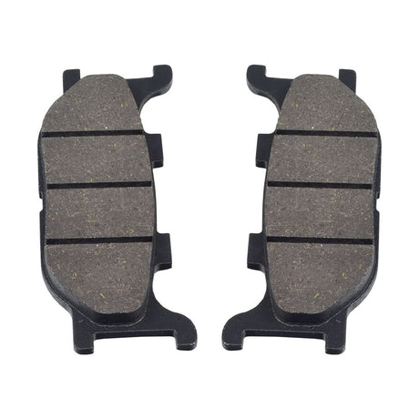 Front Brake Pads for Tank Touring 150DE and Roketa Bali 150, shown as a pair of black brake pads in a close-up view, highlighting their easy installation and asbestos-free material.
