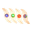 LED Spoke Light for Bikes & Scooters: A close-up view shows multiple colorful LED balls, designed to clip onto bike or scooter spokes, enhancing visibility and safety with various light modes.