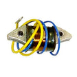 Close-up of a small metal Lighting Coil with Two Wires for Vespa VBB, essential for replacing the lighting component and maintaining optimal performance in your classic scooter.