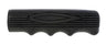 Close-up of a black rubber Lightweight Grip (Pair) from Sunlite, showcasing its ergonomic design and texture, suitable for various handlebars including bikes and scooters.