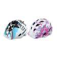 124 Small Child's Bike & Scooter Helmet in Blue Pirate and Pink Fairy designs, featuring colorful, child-friendly graphics and sturdy construction for safety compliance.