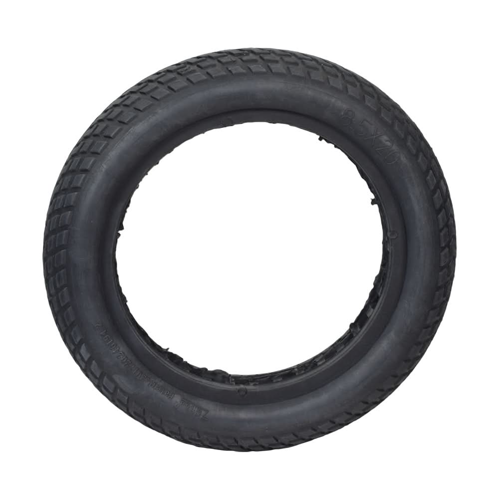 8.5x2 Shock Absorber Solid Tire for Hover-1 Journey Folding Electric Scooter, featuring a black tread and a series of hidden hollow rectangular chambers for improved shock absorption.