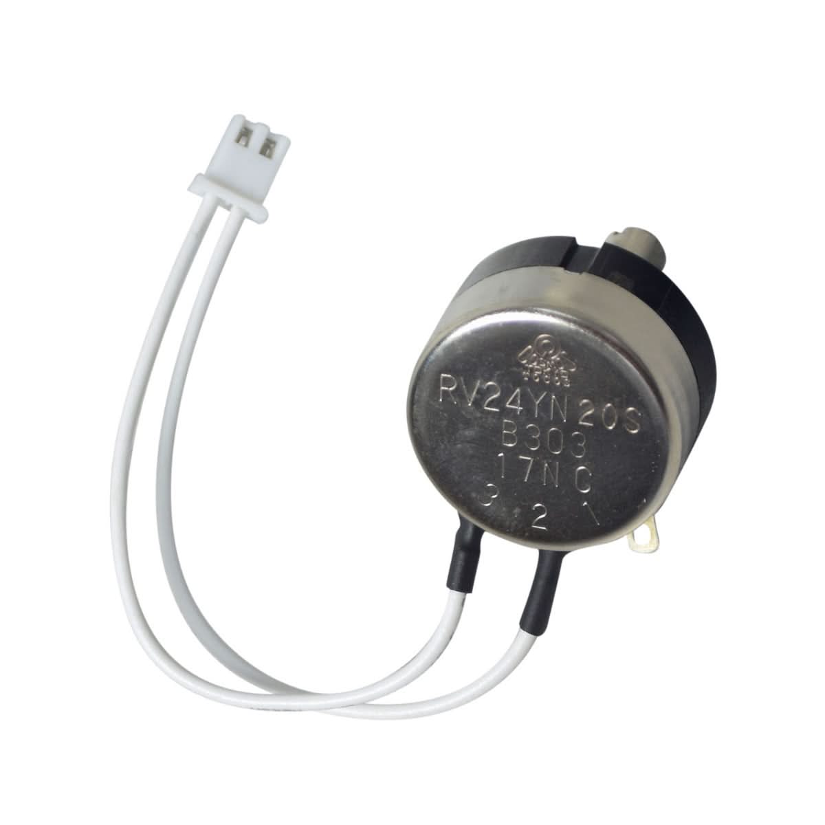 Speed Potentiometer (Speed Pot) for the Merits Pioneer 3 (S131), Pioneer 4 (S141), and Pioneer 9 (S331) Mobility Scooters, featuring a small round metal device with white wires and a 2-pin connector.