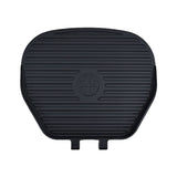 Footplate for Merits Junior (P320 series) and Vision Sport (P326) power chairs, shown as a black square object with a cross indentation, mounting hardware not included.