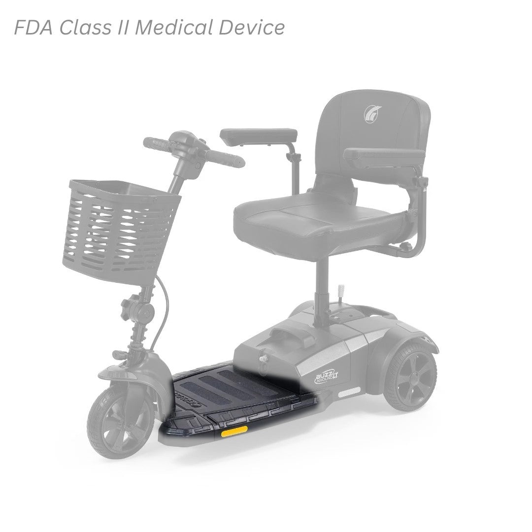 MBB-0017 deck shown in color on the Golden Buzzaround LT GB107A, rest of the scooter greyed out