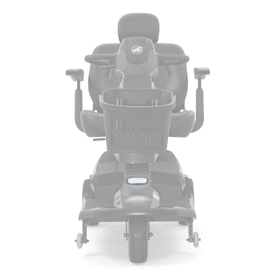 MBE-0040 headlight shown in color on the Golden Companion HD GC540, rest of the scooter greyed out