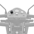 MBM-575D-SKNOB speed knob shown in color on the Golden Companion I GC240 tiller console, rest of the console greyed out